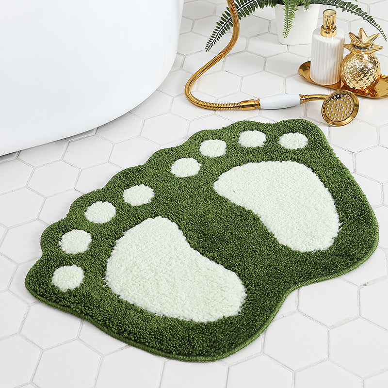 Fun Footprint Bath Mat for Bathroom