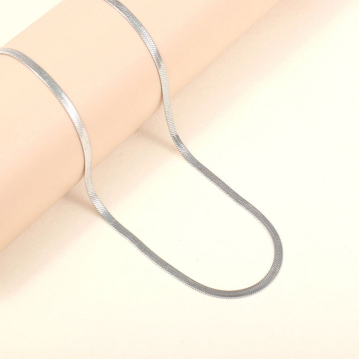 Sleek Slim Silver Chain Necklace Stornfield