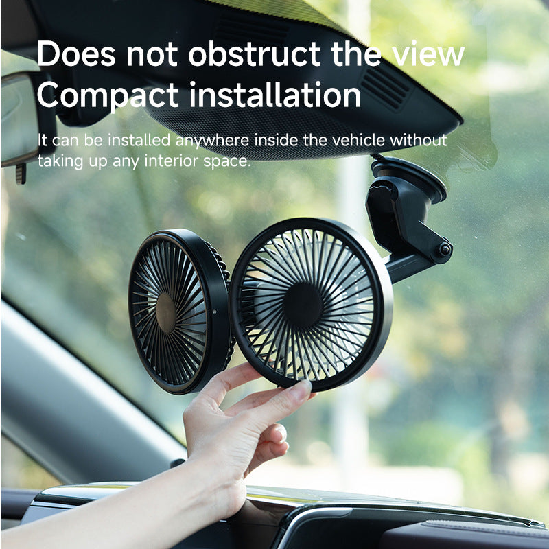Unisex Dual-Blade Wall-Mounted Cooling Fan with Smart Temperature Display Stornfield