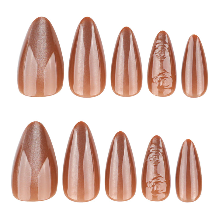 Artful rose nail art with shine Stornfield