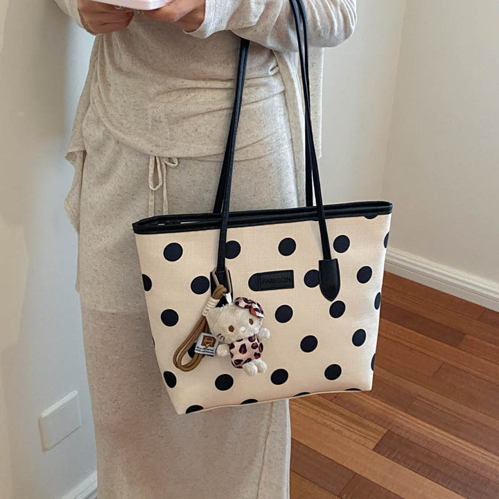 Polka Dot Patterned Tote Bag