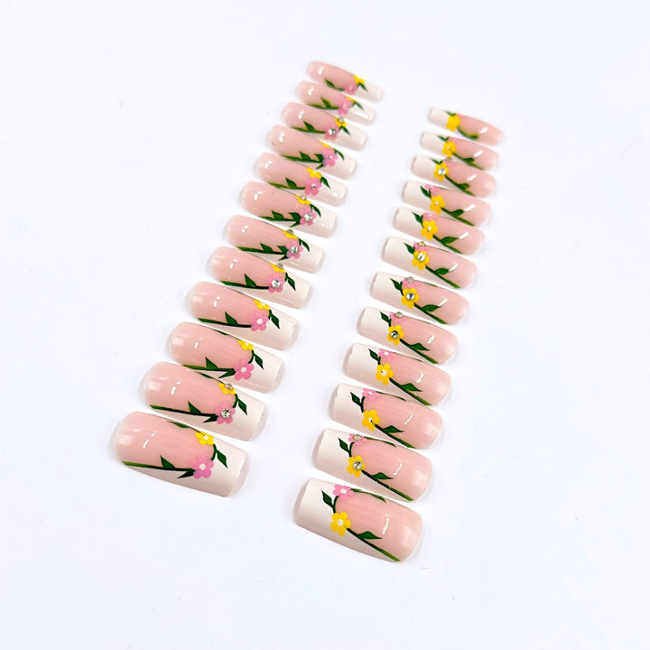 Floral Design Acrylic Nail Art Set