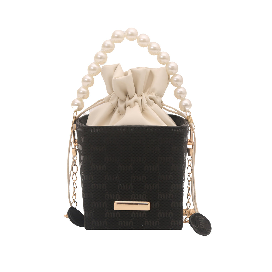 Elegant Pearl-Handled Mini Bucket Bag Stornfield
