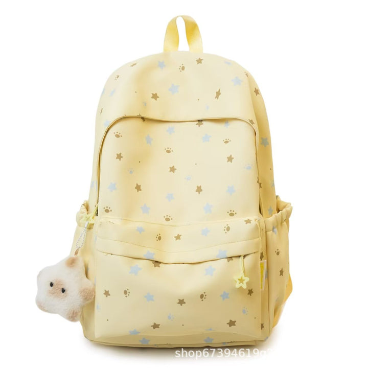 Star-Patterned Soft Fabric Backpack Stornfield
