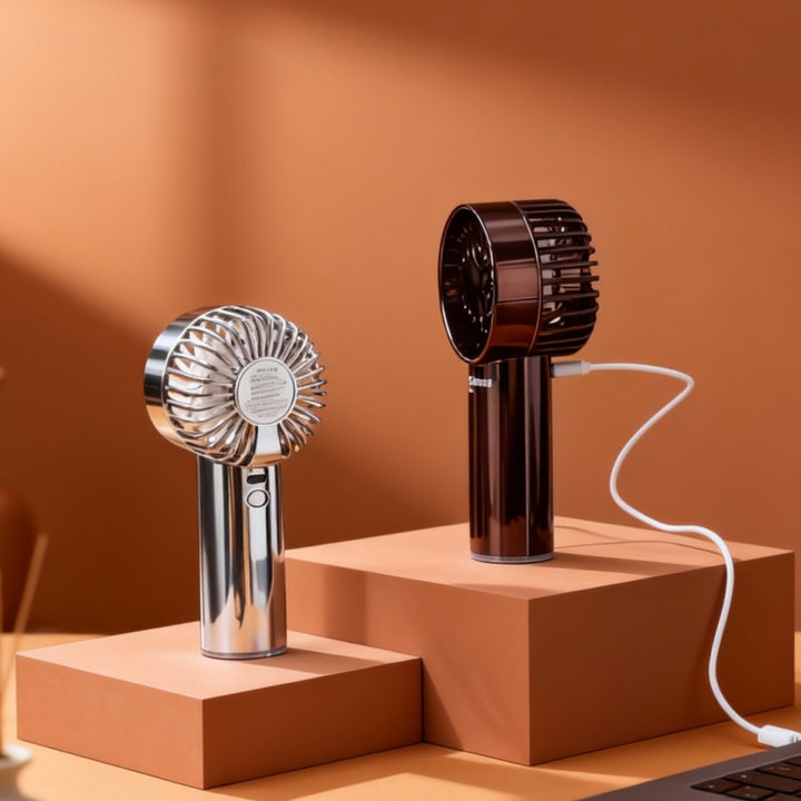 Women's portable spray fan with USB connection and ergonomic handle Stornfield