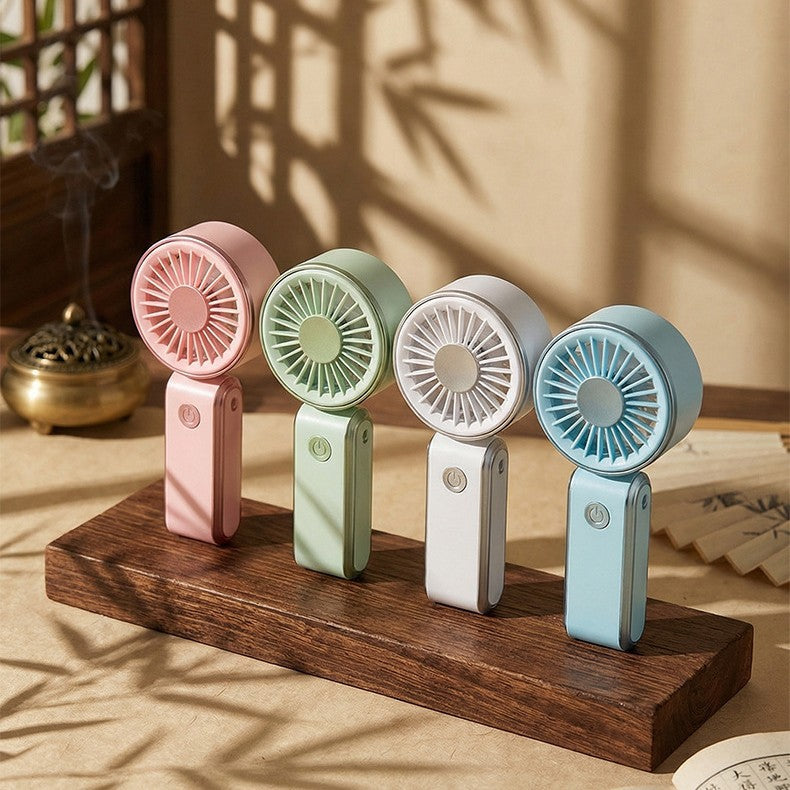 Cooling portable handheld bear-ear mini fan with adjustable tilt USB rechargeable desktop stand Stornfield
