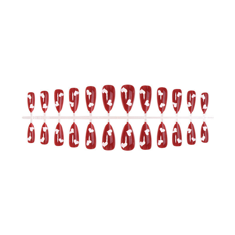Heart Design Press-On Nail Set Stornfield