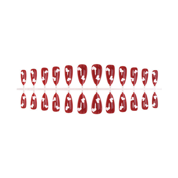 Heart Design Press-On Nail Set Stornfield