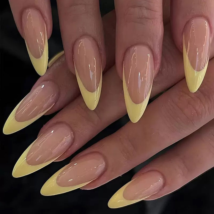 Acrylic nail set with elegant neon tips Stornfield