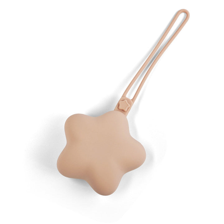 Soft-Touch Silicone Star-Shaped Mini Pouch Keychain with Elastic Loop