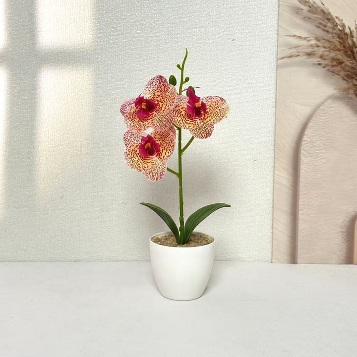 Realistic Artificial Orchid Plant for Home Decor Display