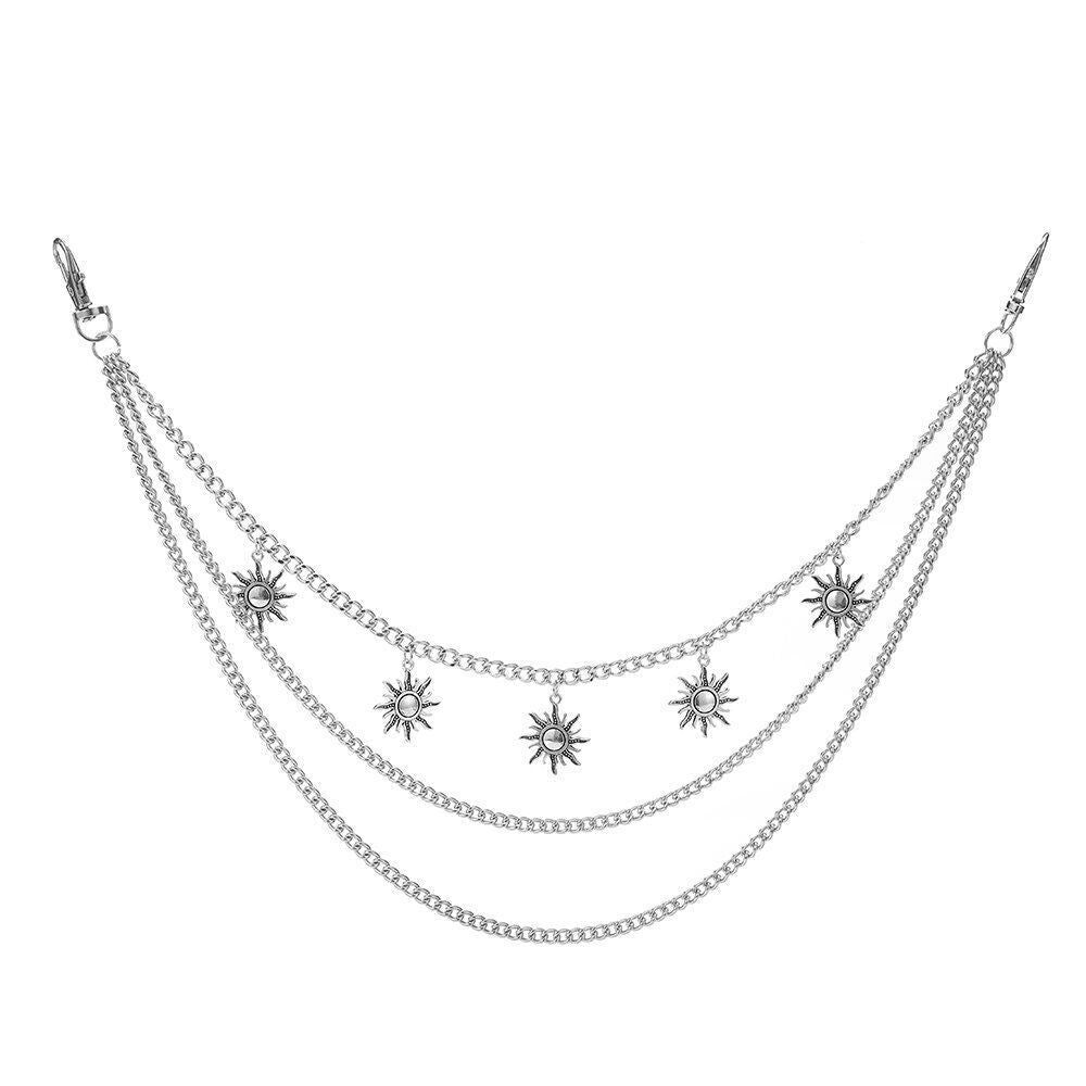 Fashionable chain necklace with sun motifs Stornfield