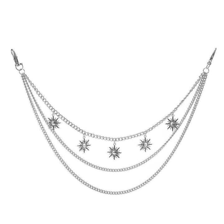 Fashionable chain necklace with sun motifs Stornfield