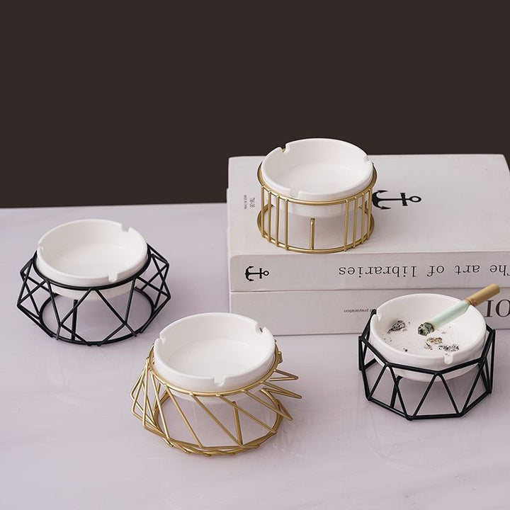 Geometric Wire Ashtray Holder