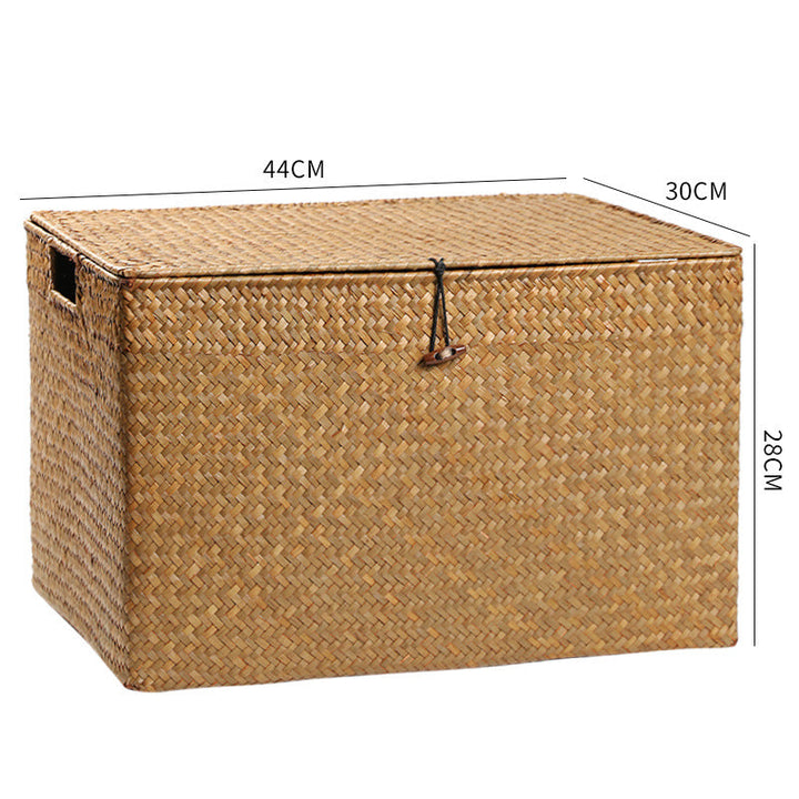 Rectangular Woven Storage Chest with Lid Stornfield