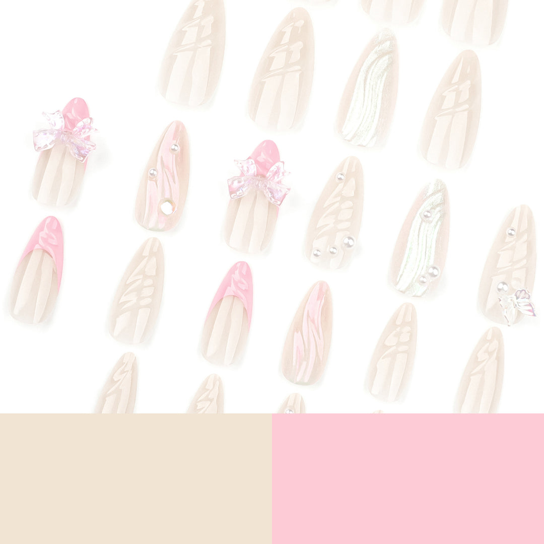 Artful stiletto nails with glitter and butterfly design Stornfield