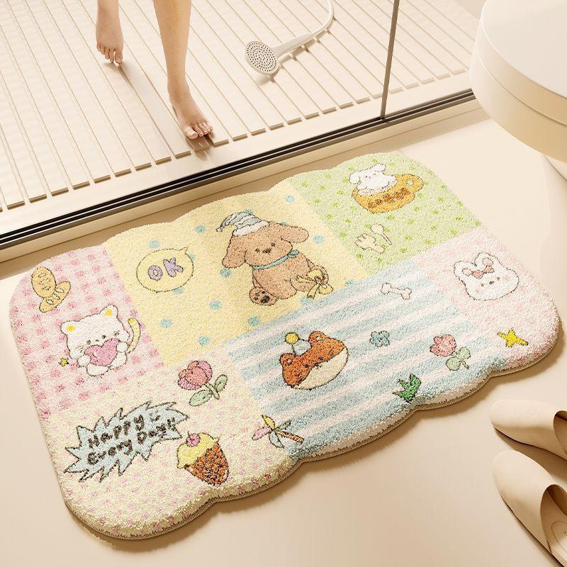 Cute Dog-Themed Plush Bath Mat Stornfield