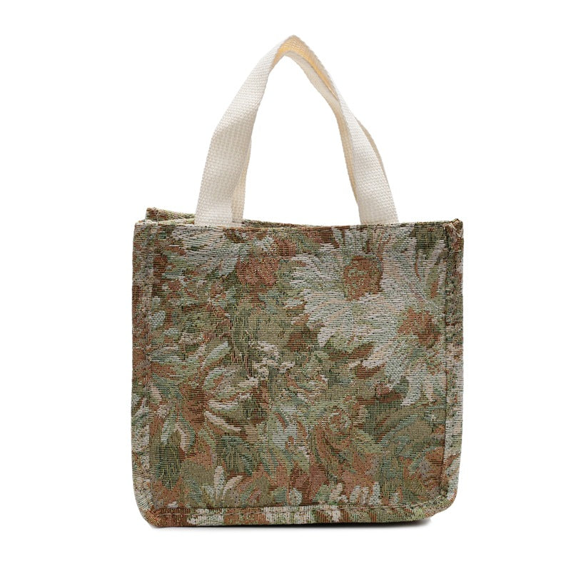 Floral Patterned Artisan Tote Bag