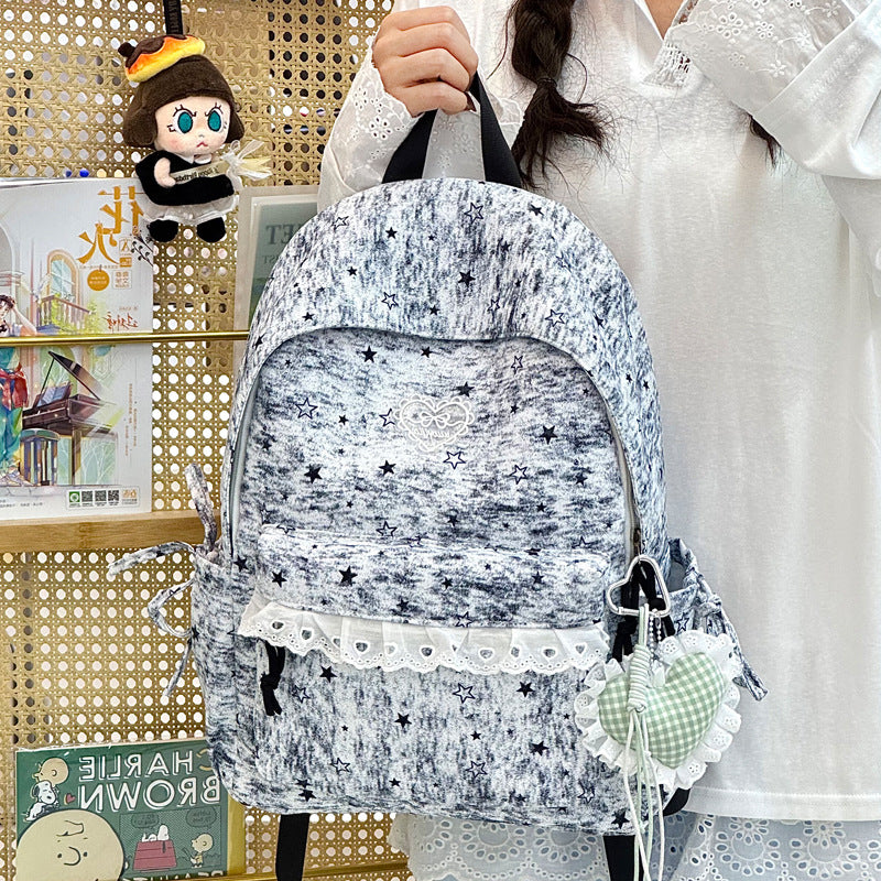 Cute Decorative Star-Embellished Backpack Stornfield