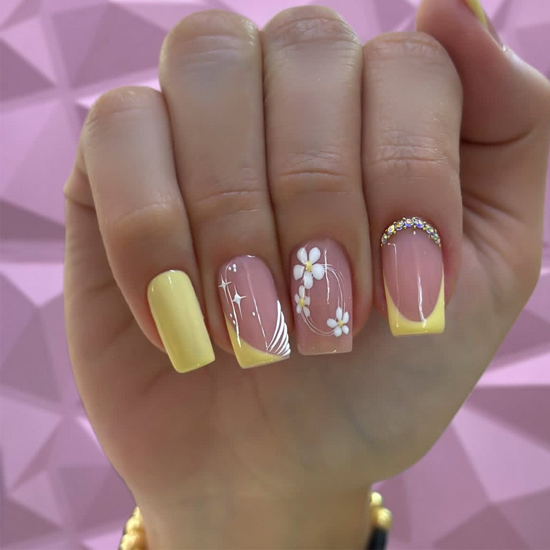 Artistic Floral Gel Nail Art Set Stornfield