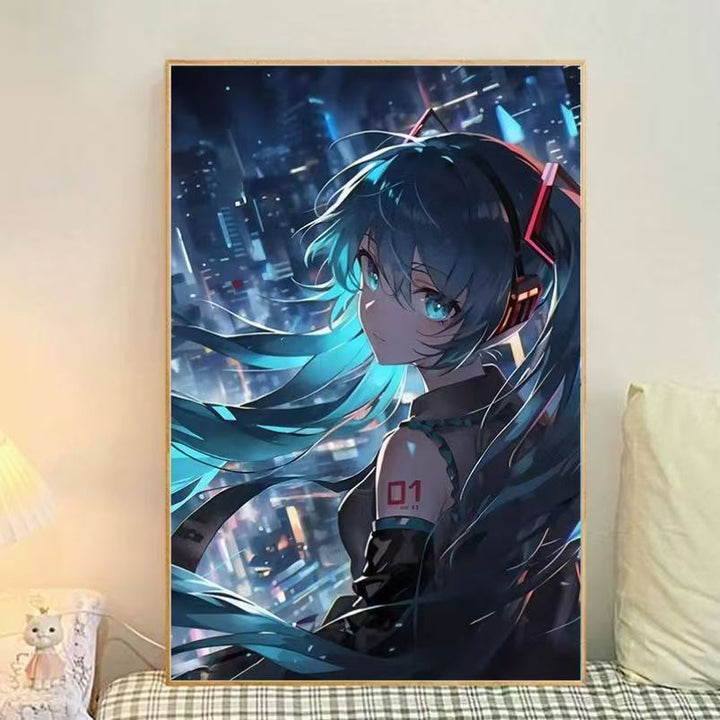 Anime-Themed Illustrated Canvas Art Print Stornfield