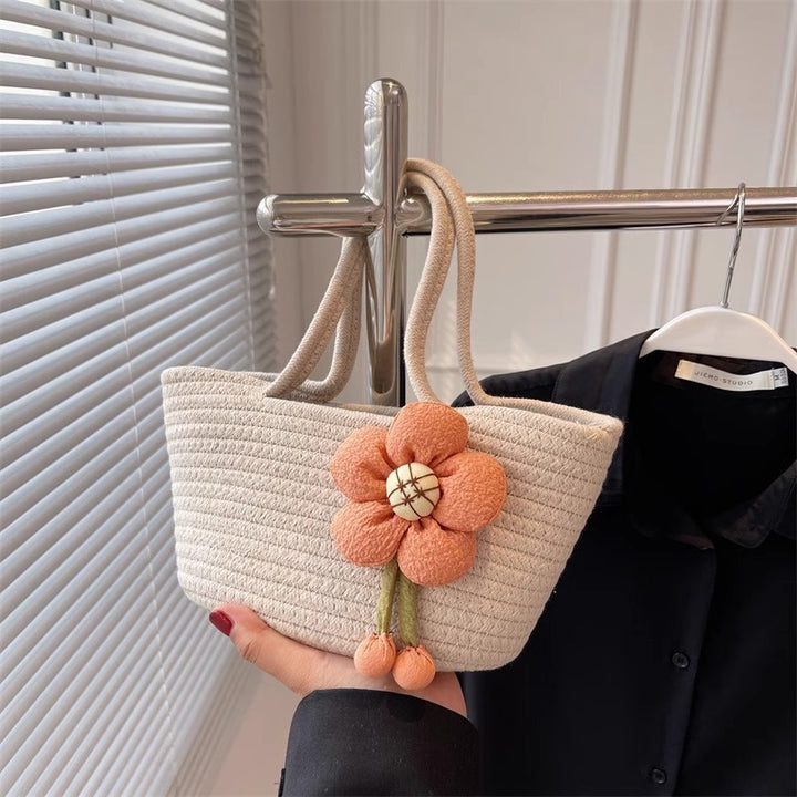 Decorative Woven Straw Tote Stornfield