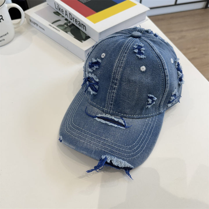 Women's Distressed Denim Baseball Cap Stornfield