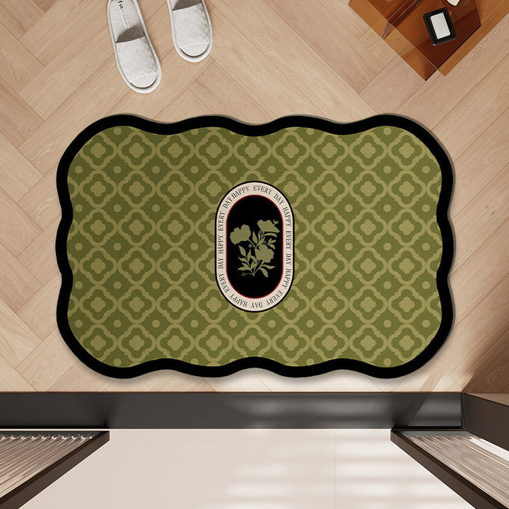 Floral Pattern Bath Mat