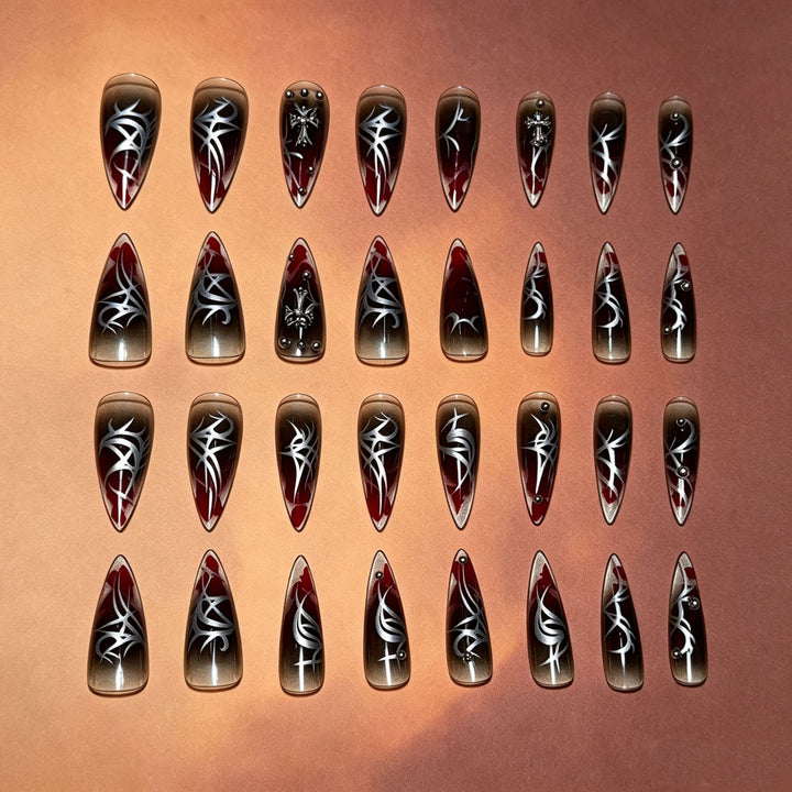 Artistic Gothic Press-On Nail Tips Stornfield