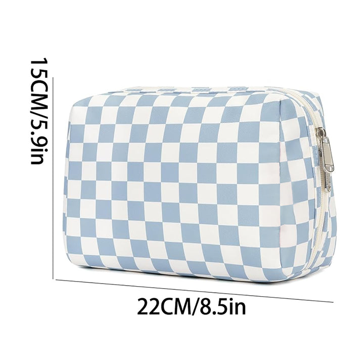 Stylish cosmetic bag with checked pattern Stornfield