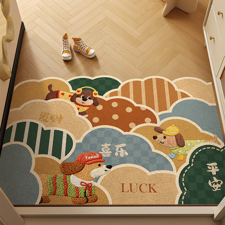 Playful Dog-Themed Area Mat