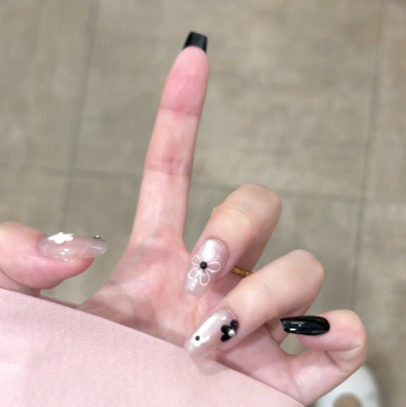 Artistic Floral and Geometric Press-On Nails Stornfield