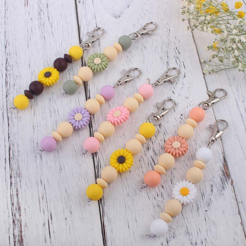 Decorative Silicone Beaded Keychain Holder Stornfield