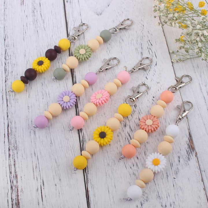Decorative Silicone Beaded Keychain Holder Stornfield