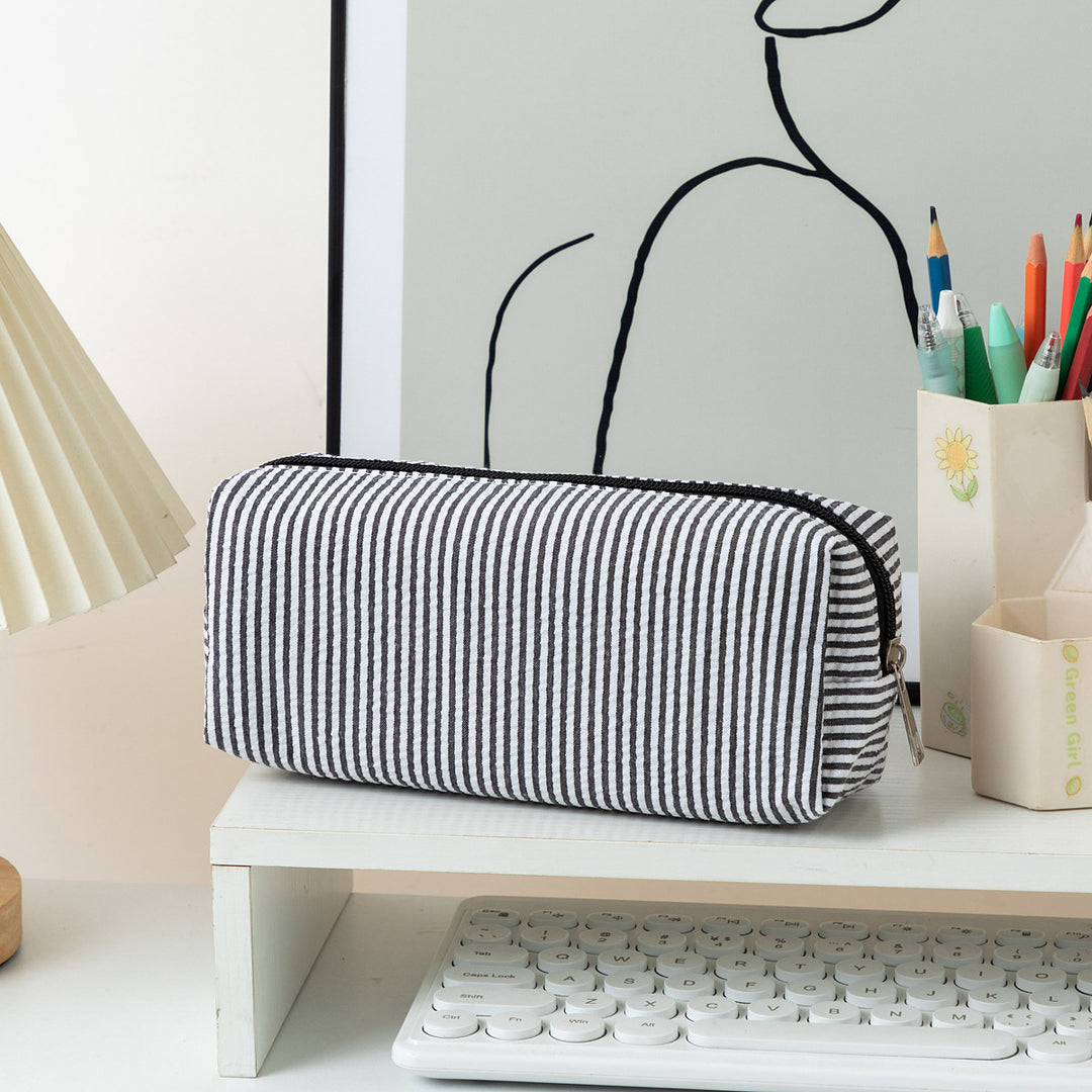Striped Zippered Pencil Case Bag Stornfield