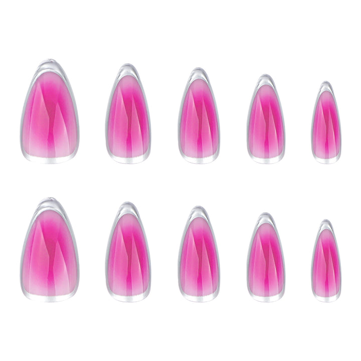 Artful stiletto nails with ombre effect and shine Stornfield