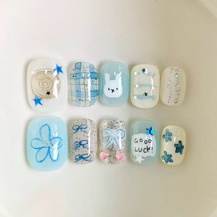 Creative Themed Press-On Nail Art Set Stornfield