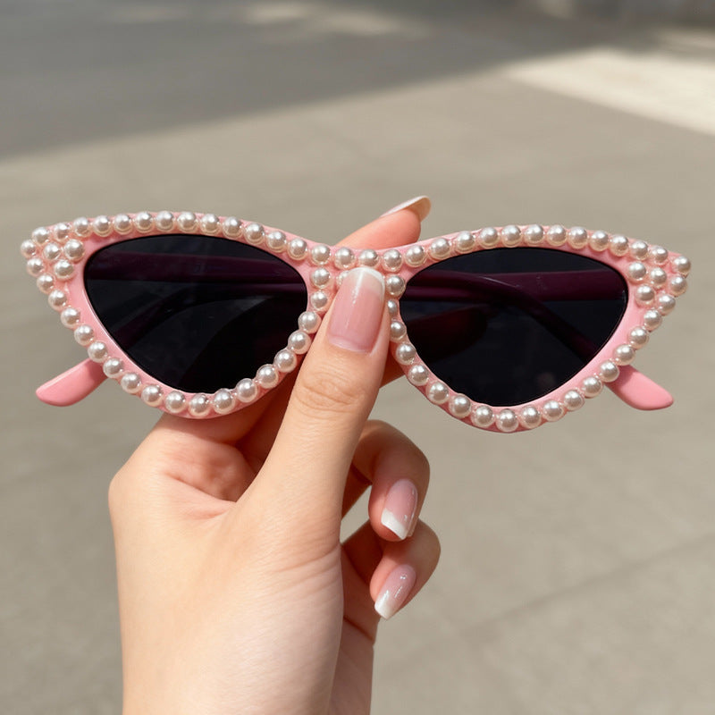 Pearl-Embellished Cat Eye Sunglasses Stornfield