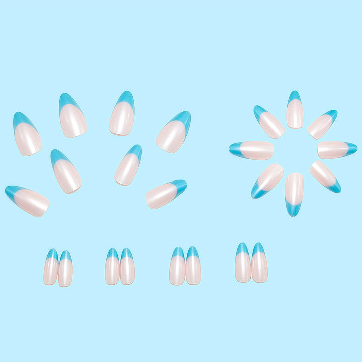 Artificial nails with elegant gradient color and lace design Stornfield