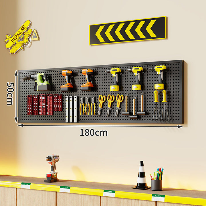 Large Rectangle Wall-Mounted Perforated Metal Pegboard Tool Storage Panel