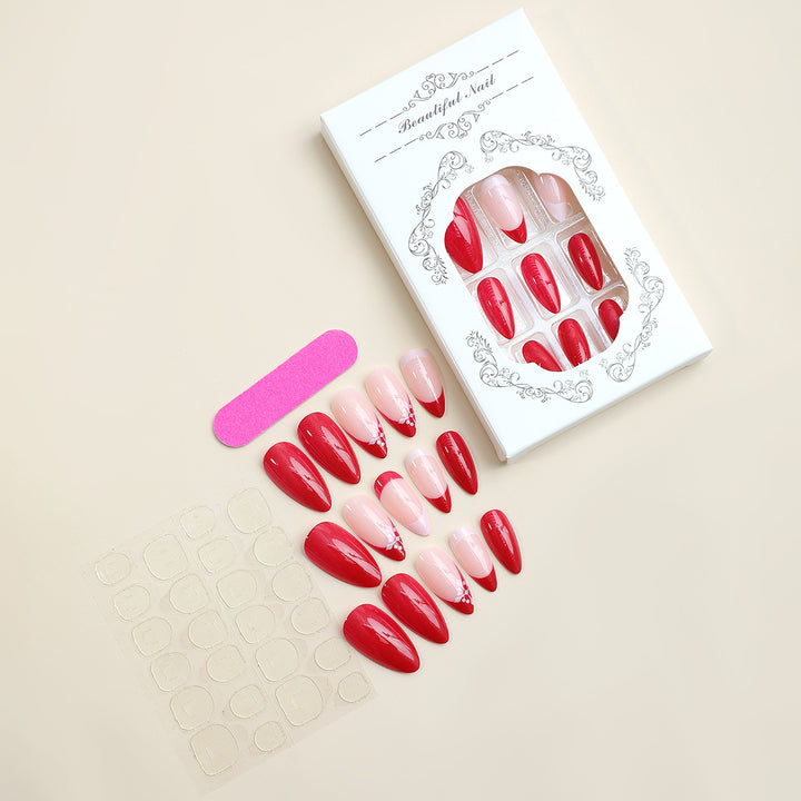Acrylic nail set with gradient and elegant accents Stornfield