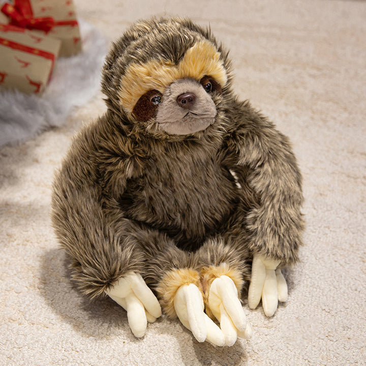 Lifelike Lying-Down Sloth Plush with Extra-Long Arms and Ultra-Soft Faux Fur Stornfield