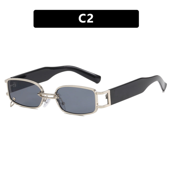Women's fashionable sunglasses with innovative rectangular design and elegant metal accents Stornfield