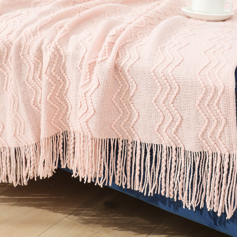 Cozy Knitted Throw Blanket