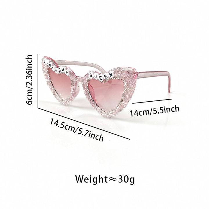 Rhinestone-Embellished Heart Sunglasses Stornfield