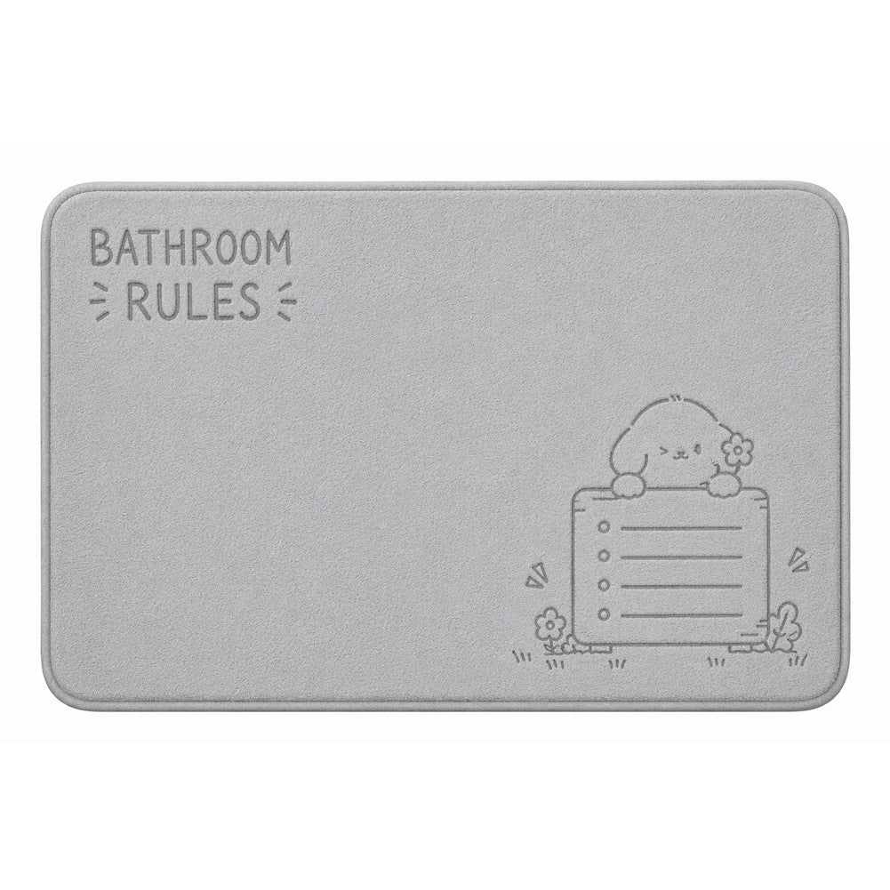 Decorative Bath Mat with Fun Bubble Theme
