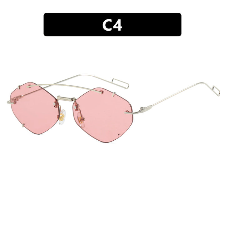 Women geometric sunglasses with ultra-light metal frame Stornfield