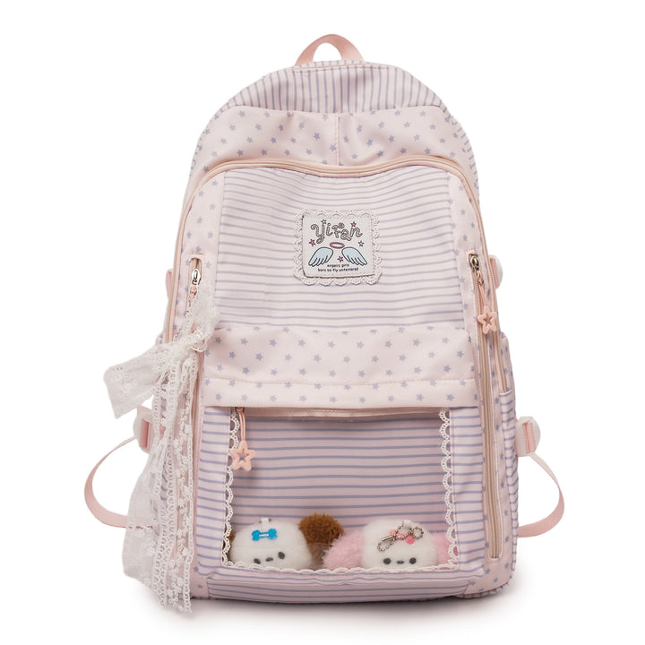Trendy Striped School Backpack Stornfield