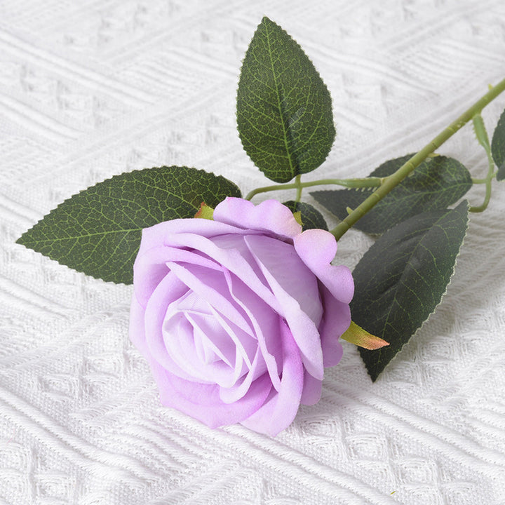 Elegant Silk Black Rose Stem
