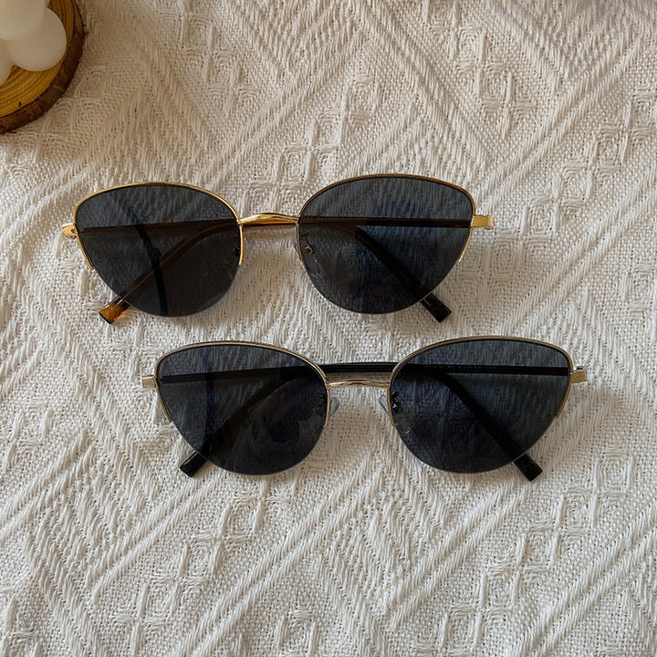 Fashionable Cat-Eye Sunglasses with Fine Metal Frame Stornfield